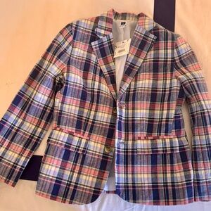 Janie and jack Colorful Plaid Blazer NWT